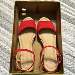 🆕 CHARTER CLUB WEDGE OPEN TOE SANDALS